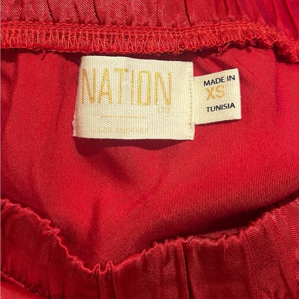 Nation LTD Gaia Satin Elastic Waist Bias Slip Maxi Skirt - Picture 4 of 5